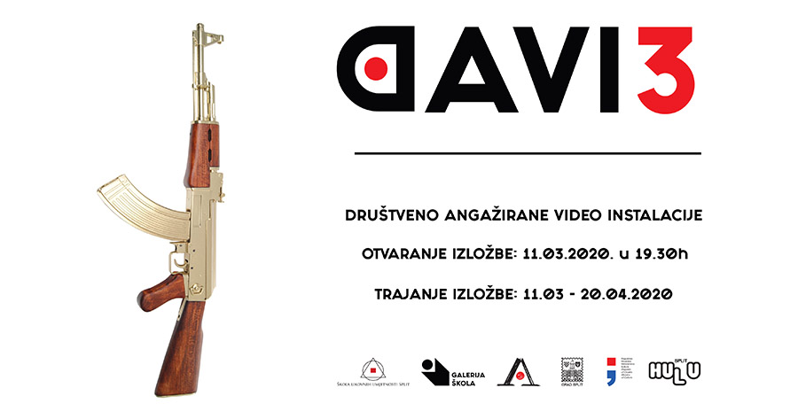 Izložba Društveno angažiranih video instalacija 3 – (DAVI 3) u Galeriji Škola