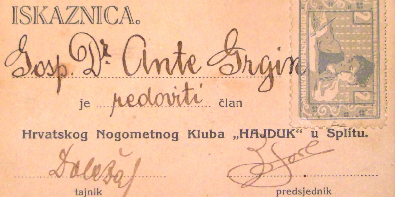 Hajduk organizira izložbu “Pod bijelim barjakom od 1911.”