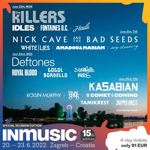 Objavljena je potpuna satnica INmusic festivala #15!