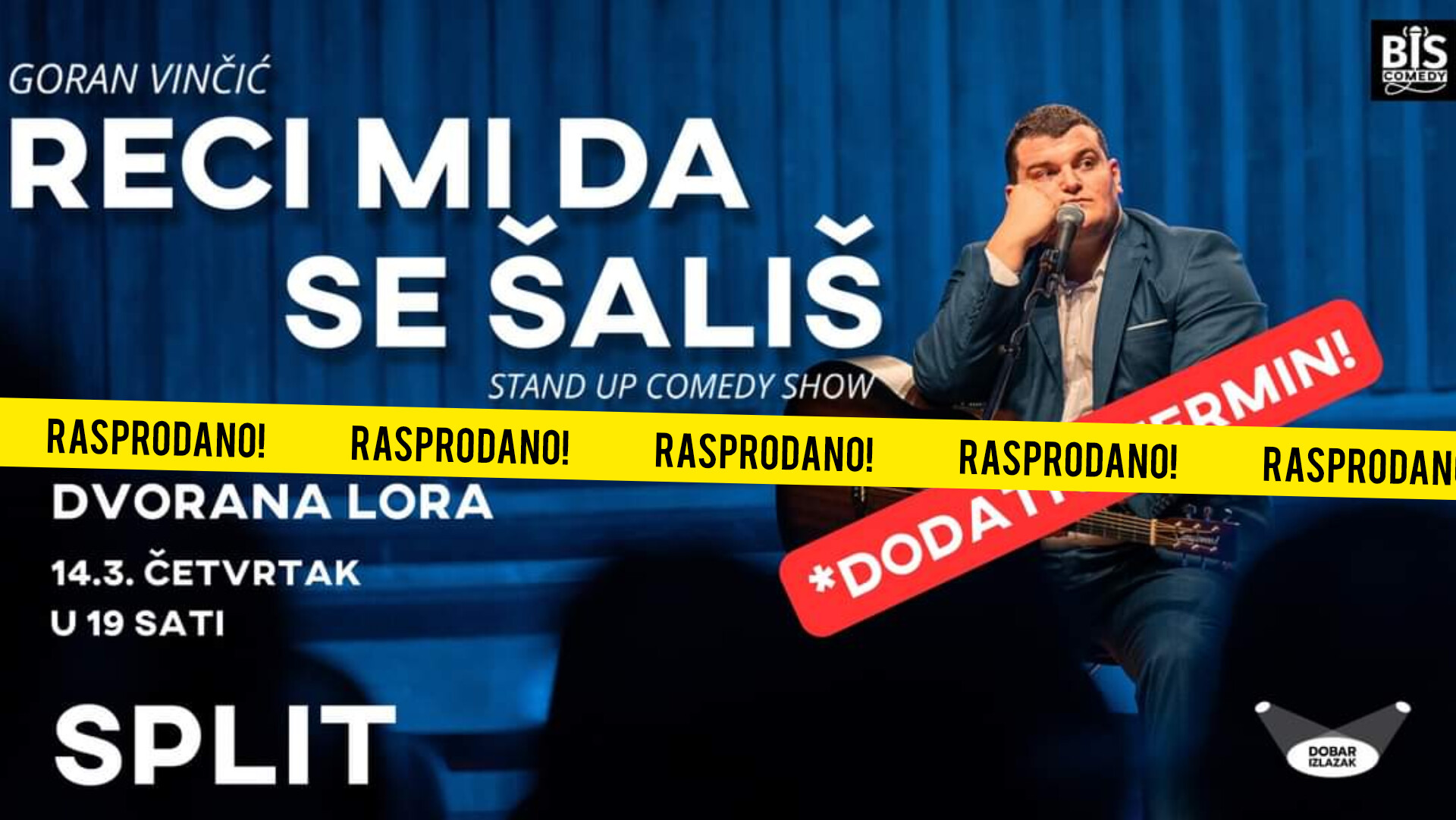 Goran Vinčić rasprodao dvije dvorane u Splitu, a mi vas vodimo na show