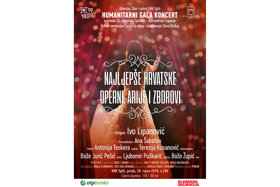 Humanitarni koncert opernih arija u povodu 25. obljetnice Splitsko-dalmatinske županije