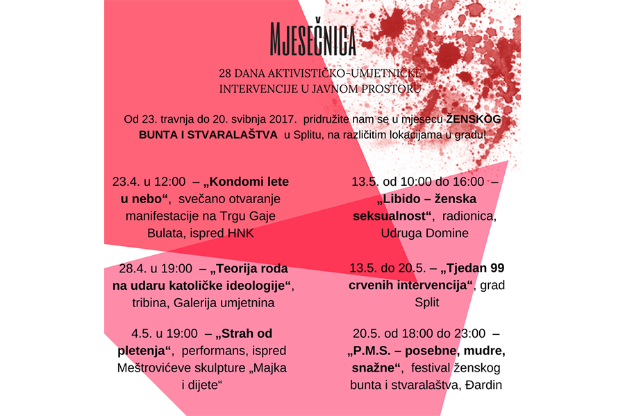 Mjesečnica – 28 dana aktivističko-umjetničke intervencije u javnom prostoru