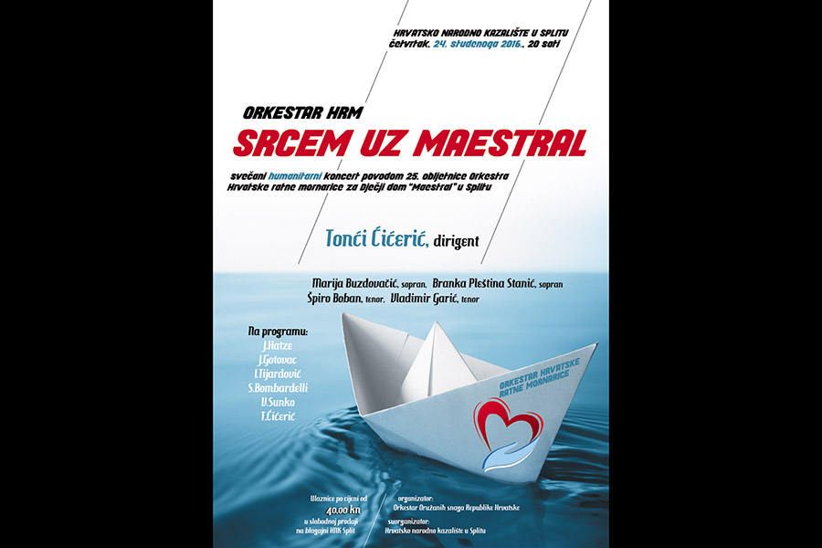 Humanitarni koncert Orkestra HRM za Dječji dom Maestral