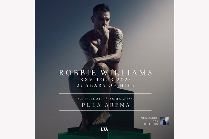 Robbie Williams u pulsku Areni donosi dva ekskluzivna koncerta s najvećim hitovima!